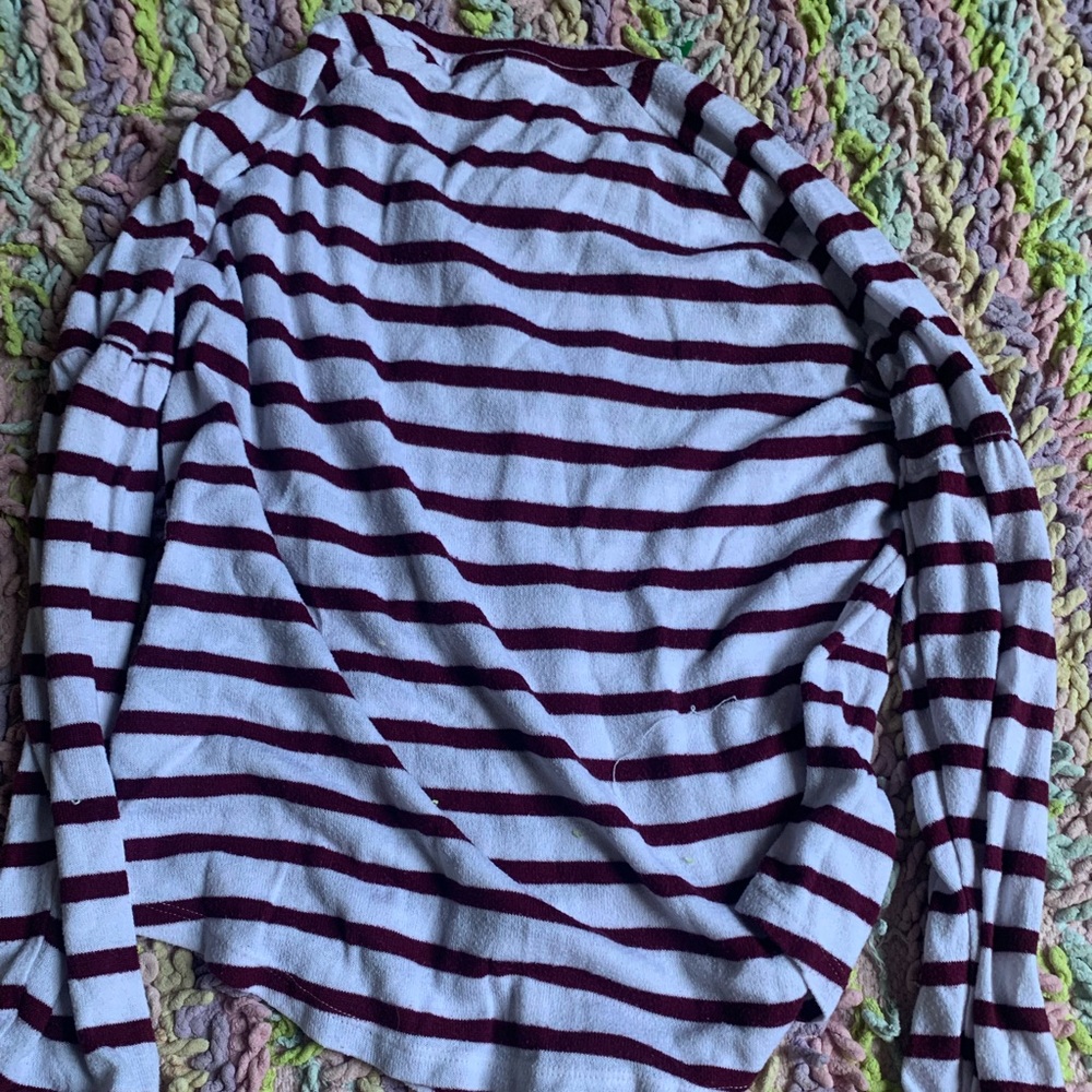 Old Navy red and white stripped long sleeved shirt with soft fabric